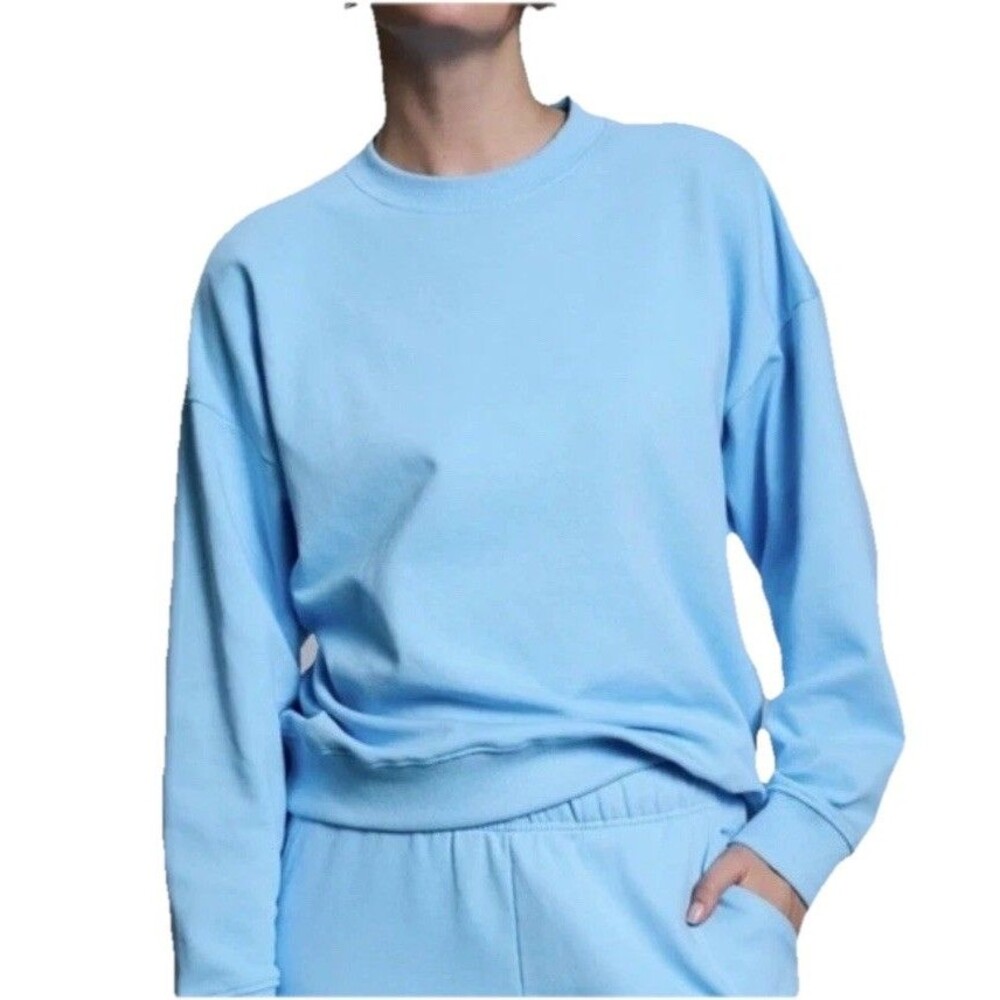 Year of Ours Womens XS / Small Sweatshirt Light Blue Pullover Crewneck NEW